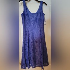 Dress barn deep lilac lace overlay party dress